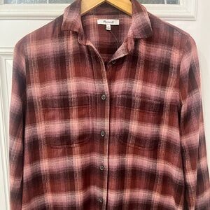 Madewell Women's Button Down Shirt in Pink